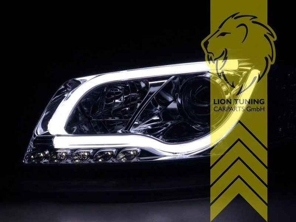 LTG Pair LED DRL Lightbar Headlights Audi A3 8P 8PA Facelift 03-08 Black LHD