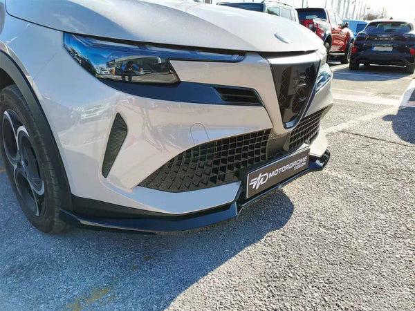 Motordrome Front Bumper Splitter Spoiler Alfa Romeo Junior 24+ Glossy Black