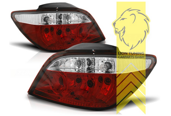 LT Pair REAR LIGHTS Tail Lamps Peugeot 307 01-07 + 3A / C Facelift Red Clear