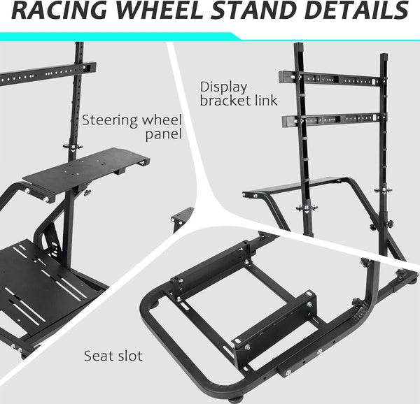 Driving Game Sim Racing Frame Rig - Add Seat Screen Wheel Pedals Xbox PS PC F1