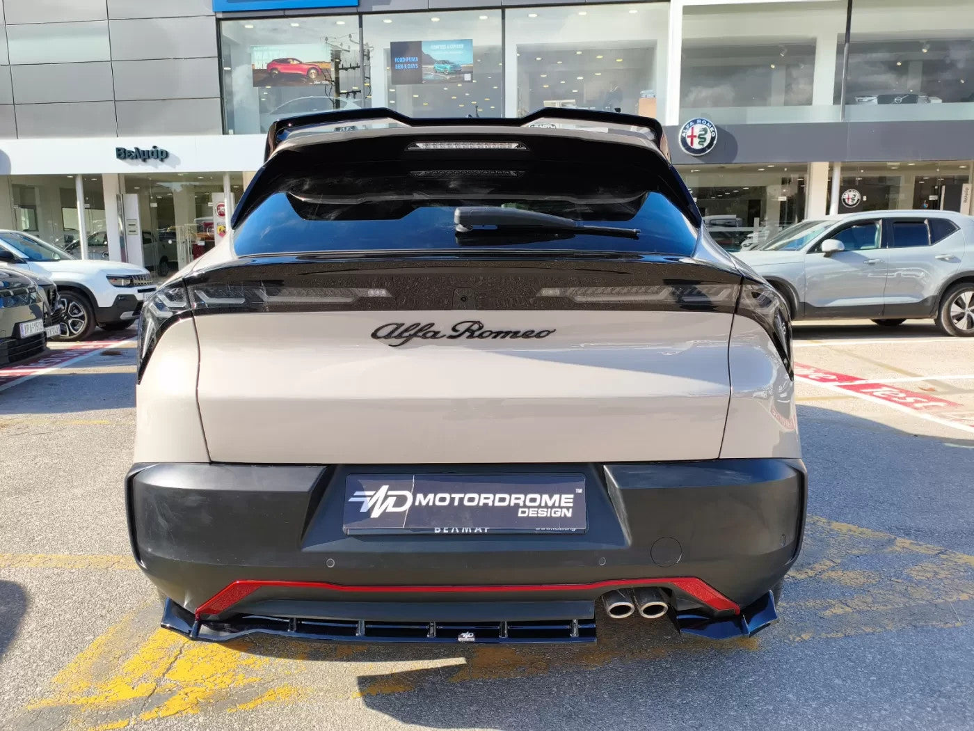 Motordrome Roof Spoiler Rear Wing Alfa Romeo Junior 24+ Gloss Black Finish