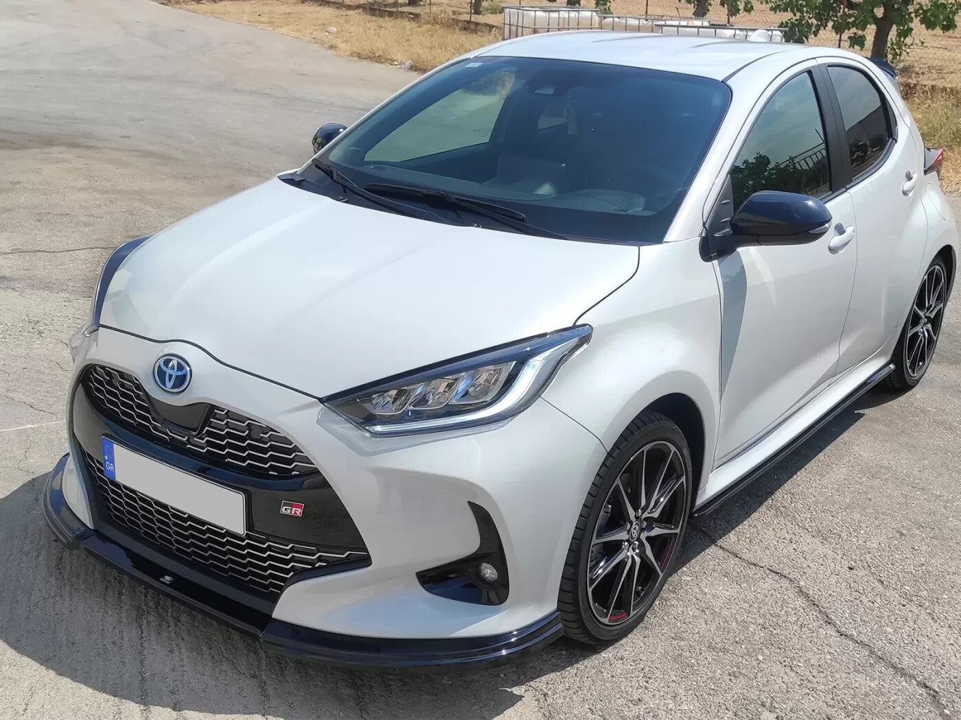 Motordrome Front Bumper Lower Splitter Toyota Yaris Mk4 GR Sport 22+ Gloss Black