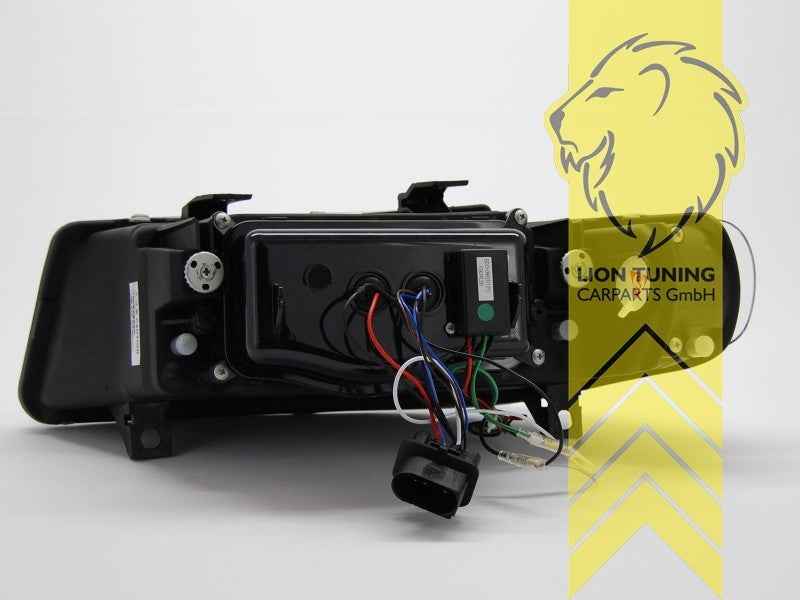LTG Pair LED DRL Halo Ring Headlights Seat Leon 1M Toledo 1M 98-06 black LHD