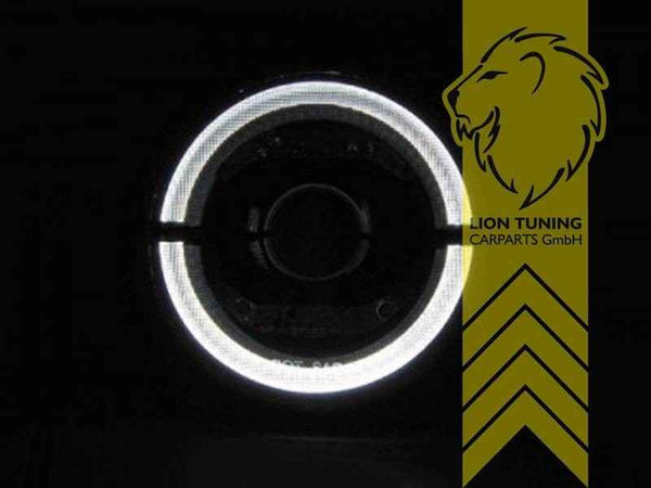 LTG Pair LED DRL Halo Ring Lightbar Headlights Jeep Wrangler TJ LJ JK 96-18 LHD
