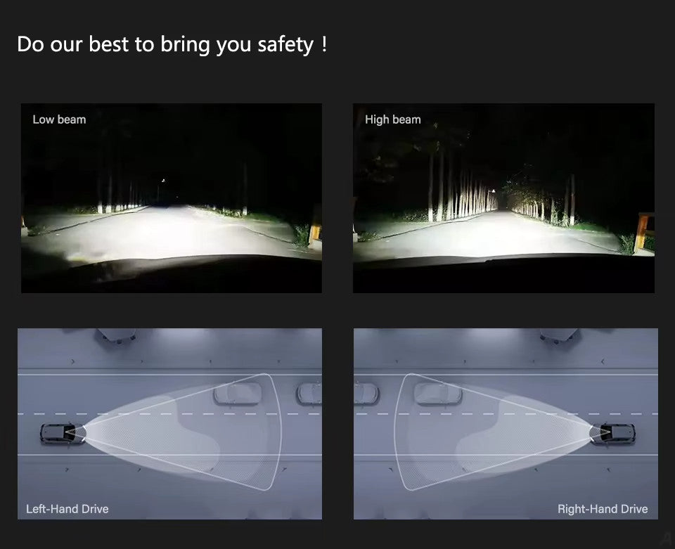 AKD Pair 17-21 VW Tiguan LED DRL Dynamic Lightbar Headlights LHD