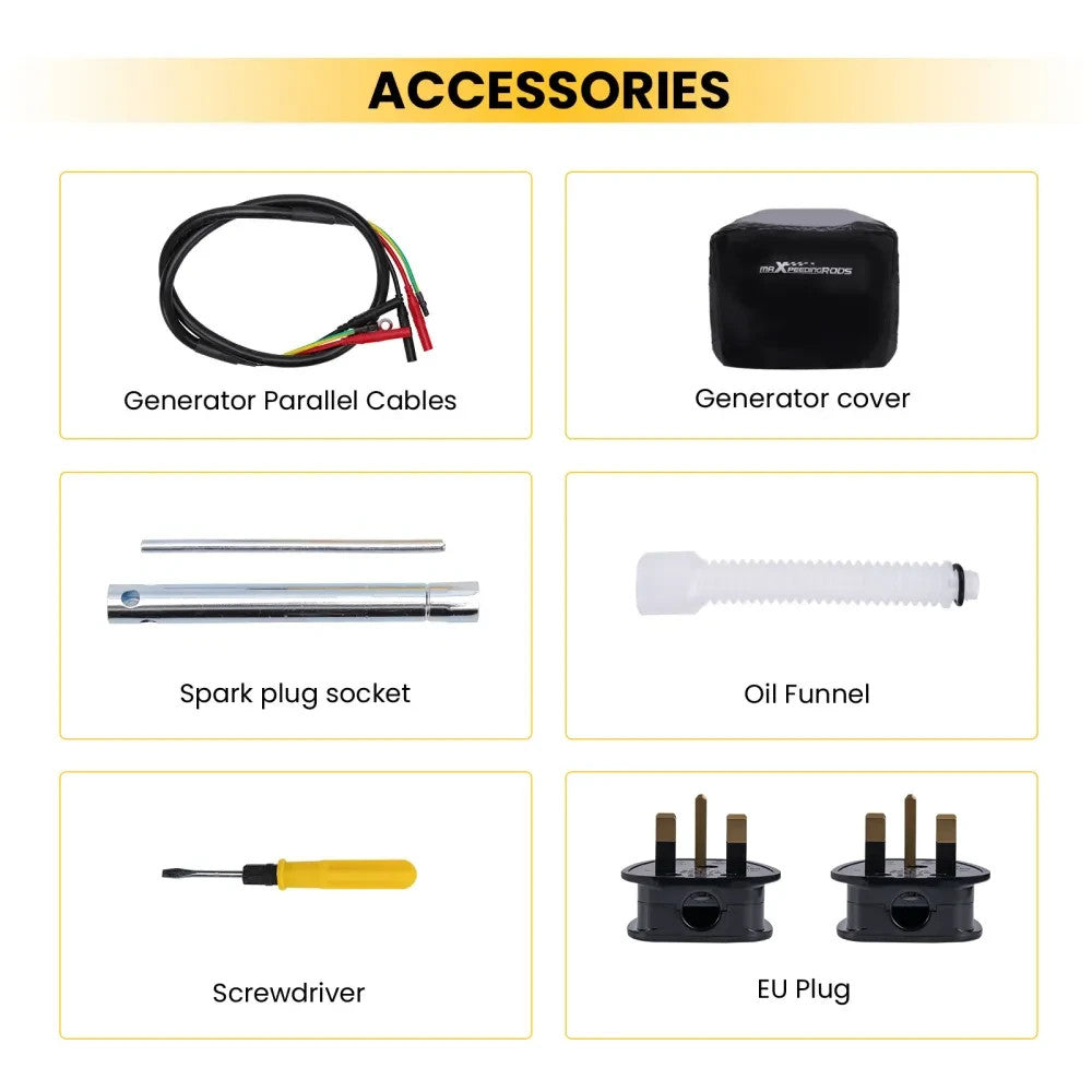 MXPR Super Quiet Portable Inverter Generator 2300W 4 Stroke Engine Camping