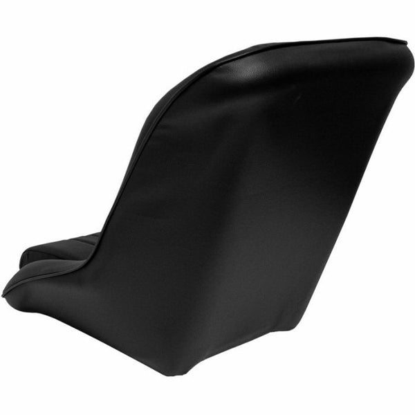 UK STOCK - Auto-Style x1 Individual Classic Car Retro Kit Sports Fixed Back Bucket Seat Black PVC / Synthetic Leather inc slide runners