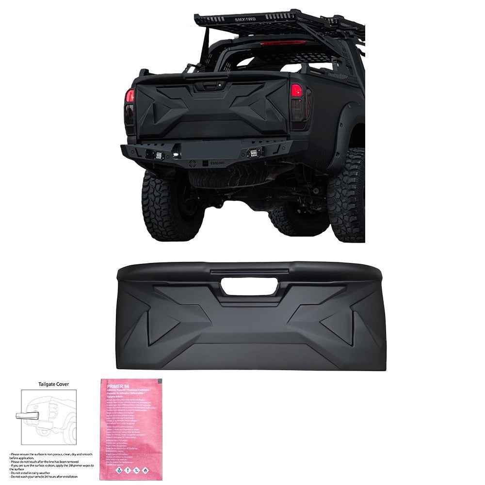 OW  Tailgate Cover Panel Armour NISSAN Navara NP300 D23 14-21 Body Matte Black