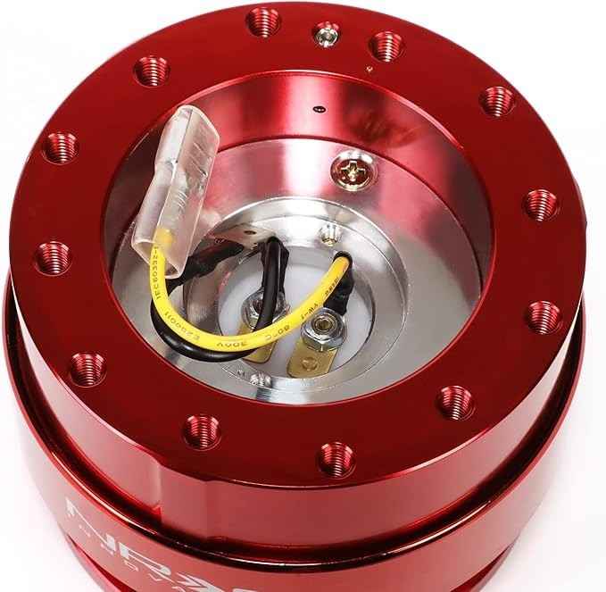 NRG Innovations SRK-200BK Red Quick Release Steering Wheel Boss Hub Univ
