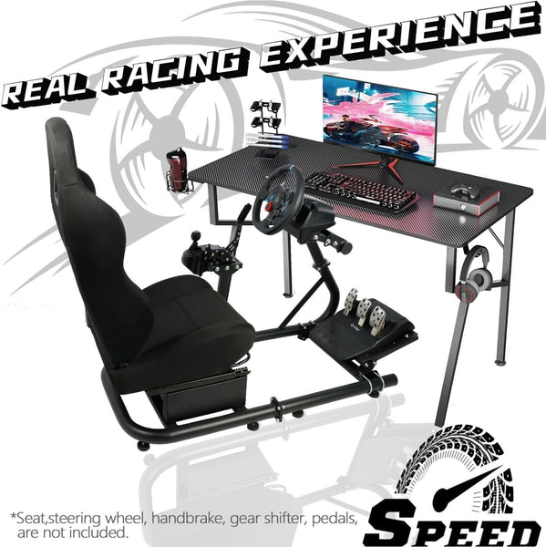 Driving Game Sim Racing Frame Rig - Add Seat Wheel Pedals Xbox PS PC Console F1