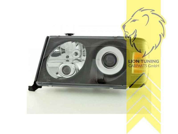 LTG Aftermarket LED DRL Headlights W124 S124 C124 A124 E-Class 84-93 black LHD