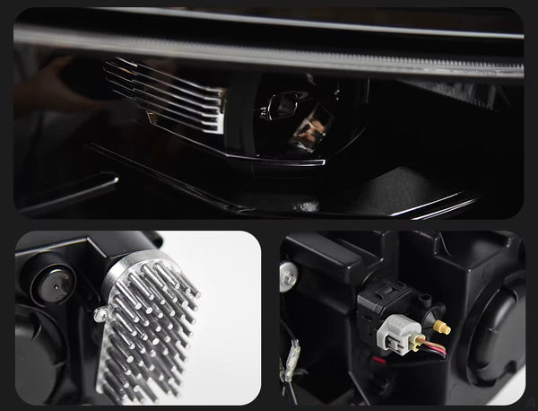 AKD Pair 17-21 VW Tiguan LED DRL Dynamic Lightbar Headlights LHD