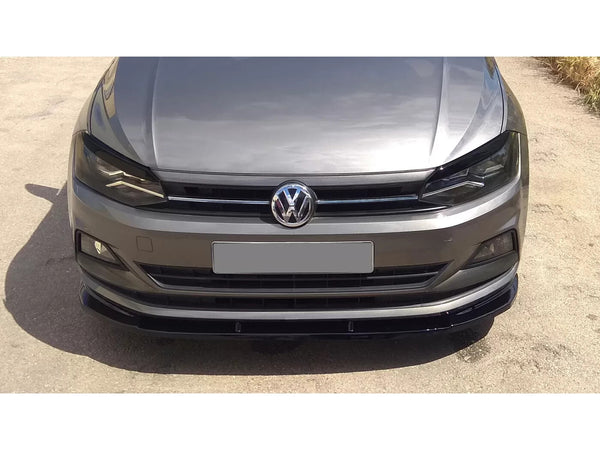 Motordrome Front Bumper Lower Splitter Valance Polo Mk6 2017+ Gloss Black