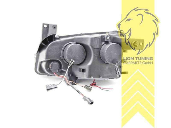 LTG Pair LED DRL Halo Headlights Dodge Charger LX Black 05-10 LHD EXPORT ONLY