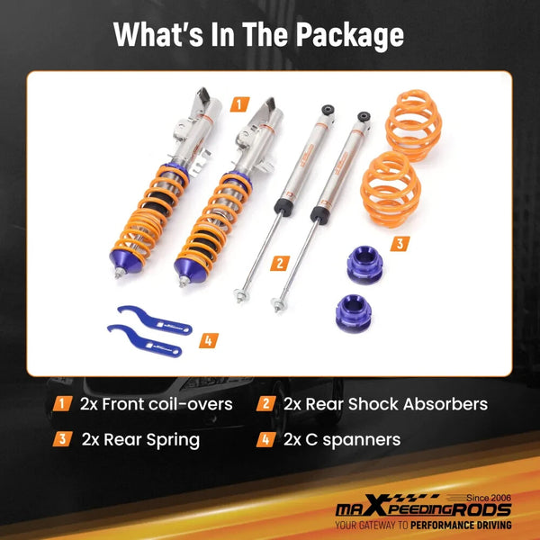 MXPR Comfort Lowering Suspension Coilovers BMW 3 Series E36 Coupe Saloon 91-99