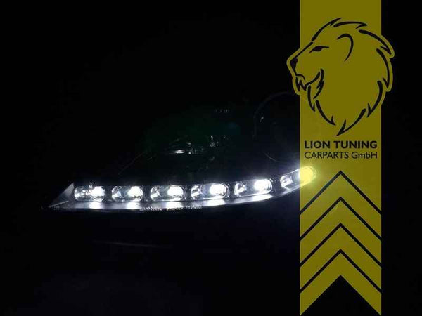LTG Pair LED DRL Lightbar XENON Headlights Mercedes SLK R171 04-11 black LHD