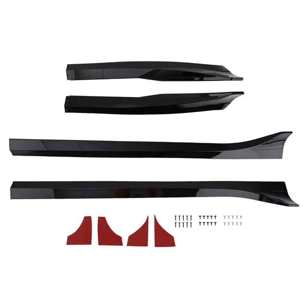 MXPR Pair ABS Side Skirts Extensions Body Kit Tesla Model 3 17-23 Black