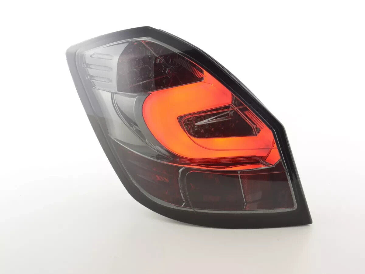 FK Pair LED REAR LIGHTS Lightbar Black Smoke Skoda Fabia 5dr 07+ 2 MK2 5J 5Y LHD