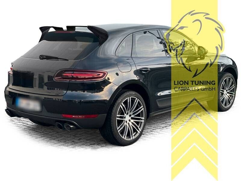 LT Rear Roof Wing Tailgate Boot Spoiler Porsche Macan 95B 2014+ black glossy
