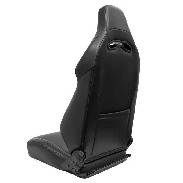 ATST x1 Universal Car Van Camper Sim Bucket Seat Black Synth Leather Grey Stitch