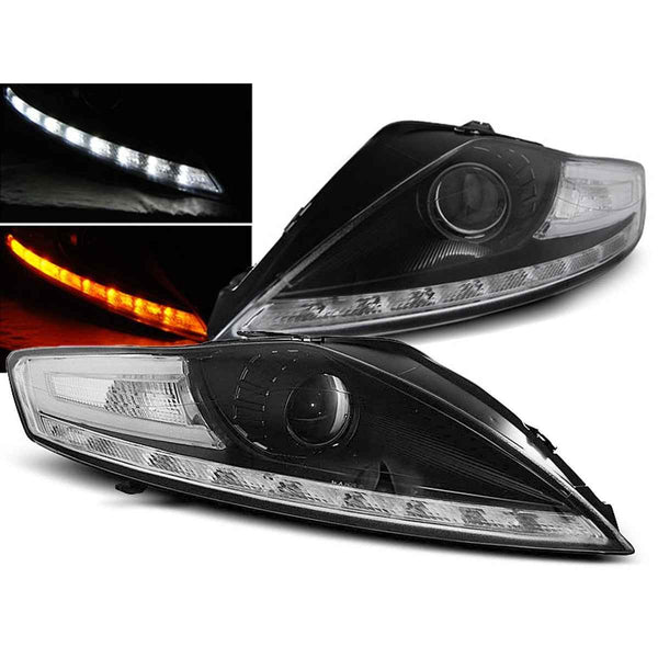 AMCP Pair LED DRL Lightbar Headlights MONDEO BA7 07-15 LHD