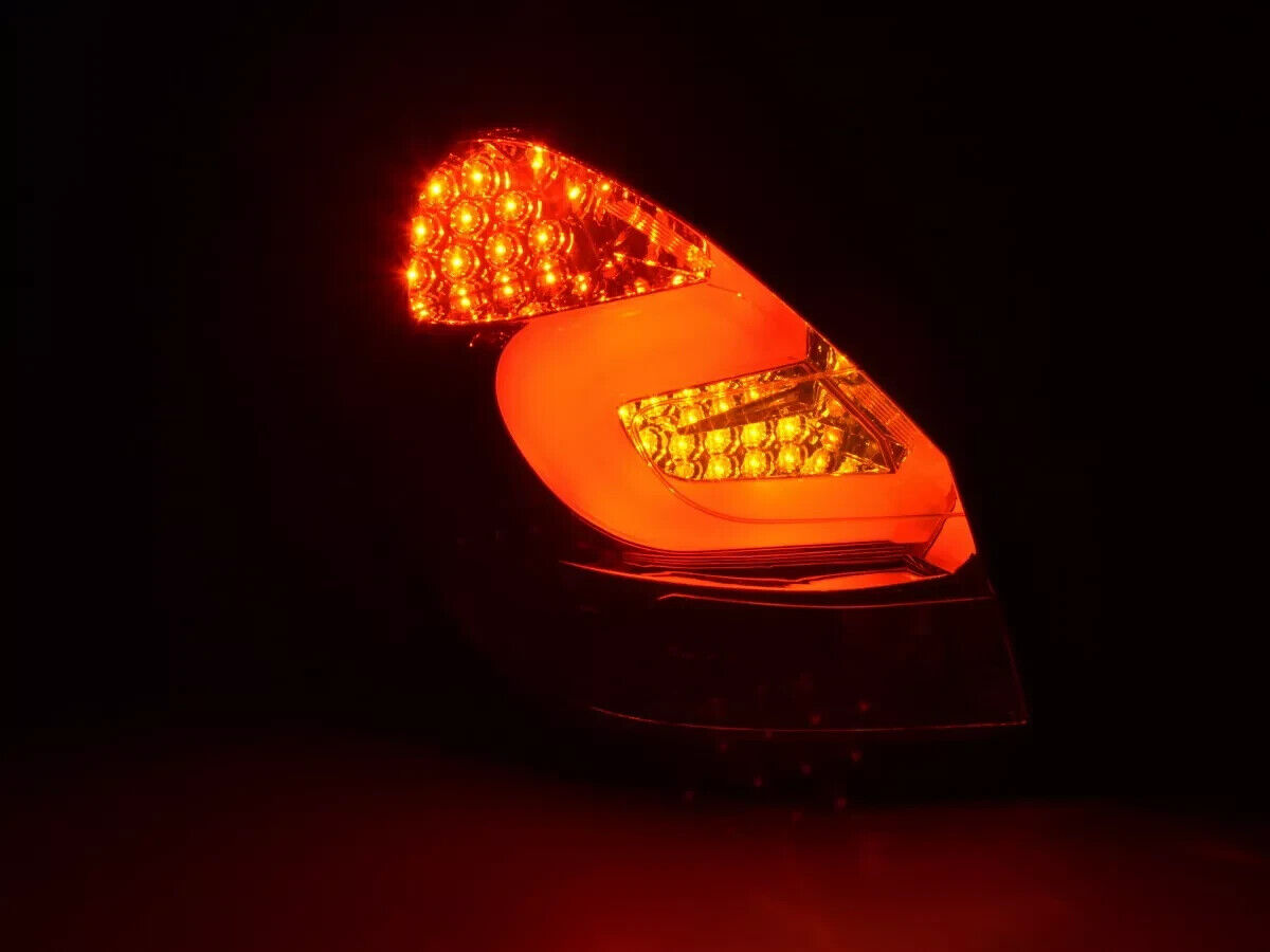 FK Pair LED REAR LIGHTS Lightbar Black Smoke Skoda Fabia 5dr 07+ 2 MK2 5J 5Y LHD