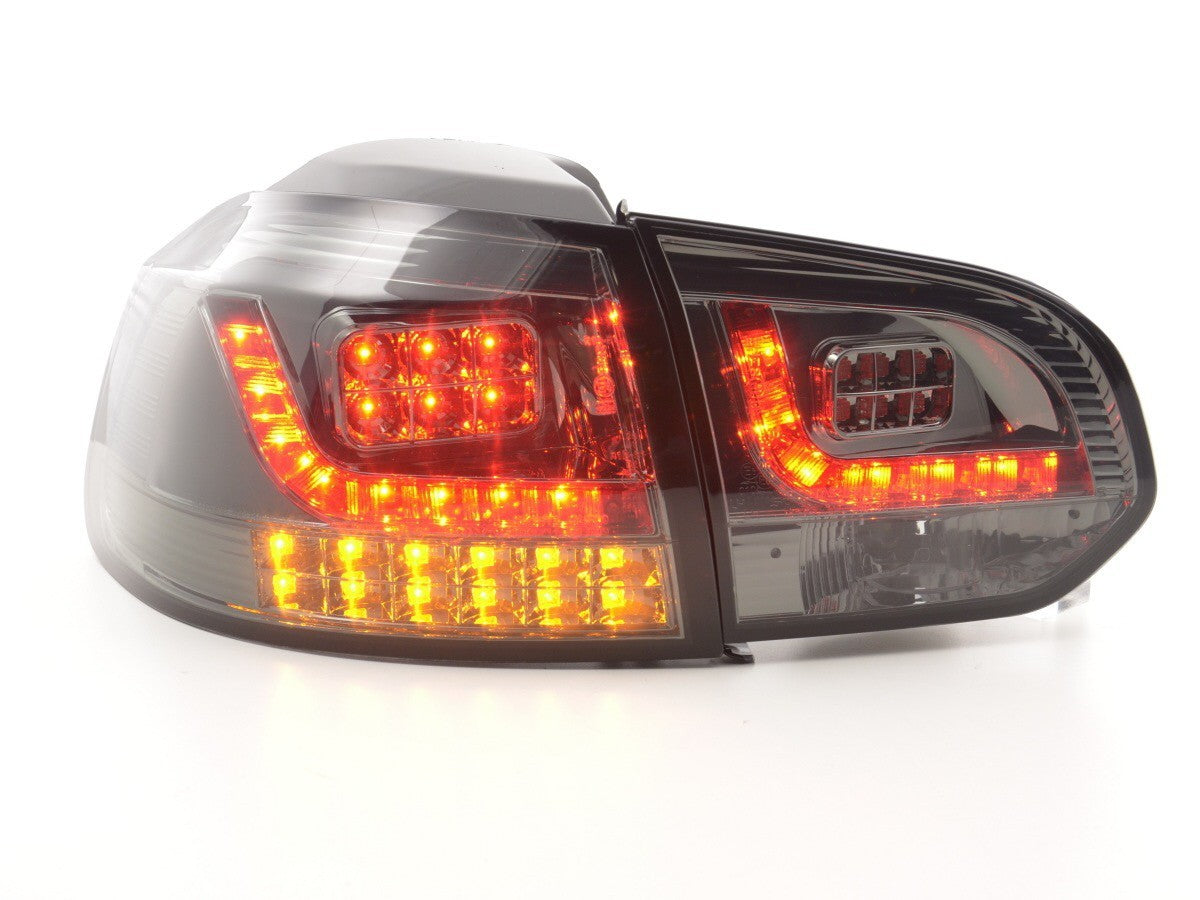 FK Pair VW GOLF MK6 MK 6 08-12 1K LED REAR LIGHTS Lightbar BLACK GTI RHD