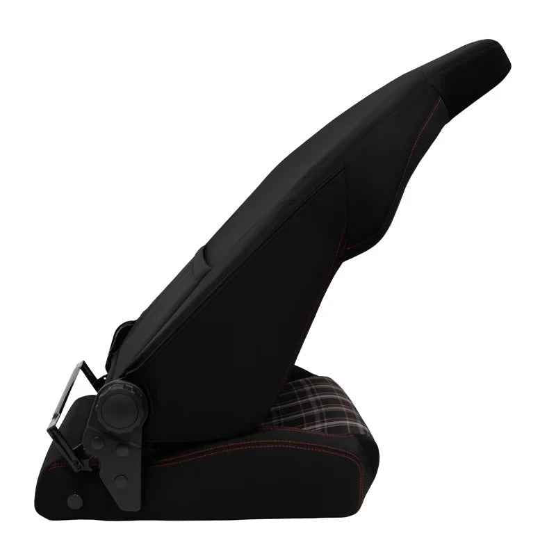 ATST x1 Universal Car Van Camper Sim Bucket Seat Black Red Check Tartan Plaid