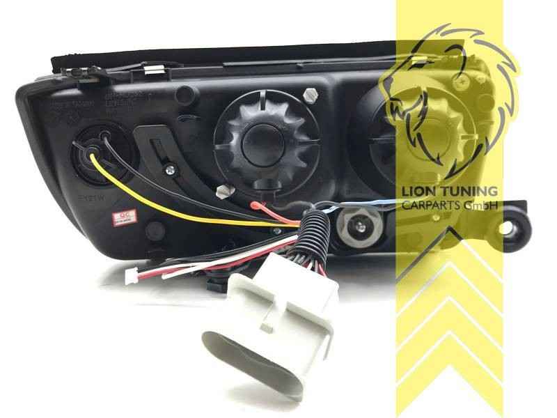 LTG Pair Headlights Skoda Fabia 1 6Y 6Y2  6Y3 6Y5 Facelift 99-07 black LHD