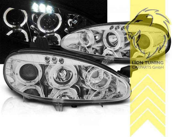 LTG LED Halo DRL Headlights Mazda MX5 2 NB MK2 Miata 98-05 chrome EXPORT ONLY