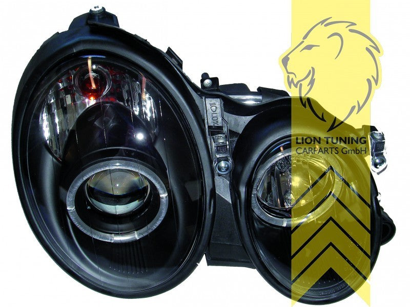 LTG Pair LED DRL Headlights Mercedes CLK C208 Coupe A208 97-02 Cabrio Black LHD