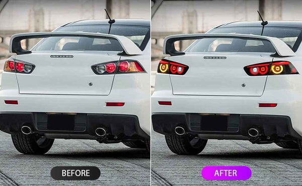 AC Pair Seq LED DRL Rear lights Tail Lamps Mitsubishi Lancer & EVO X 08-20