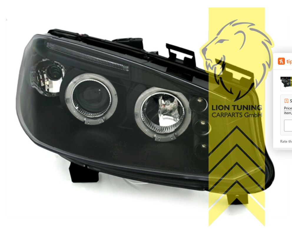 LT LED DRL Halo Ring Headlights Renault Megane M 2 MK2 02-05 LHD