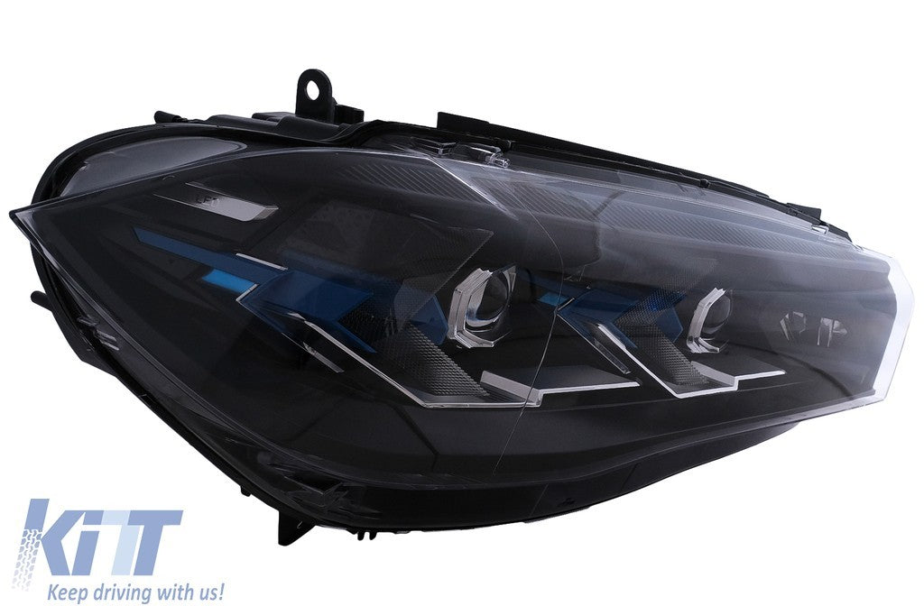 KT LUXE Pair LED HID DRL 4D Headlights BMW X5 F15 13-18 Conversion to G05 LHD