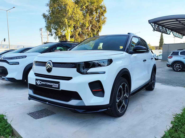 Motordrome Front Bumper Lower Splitter Citroen C3 Mk4 Gloss Black