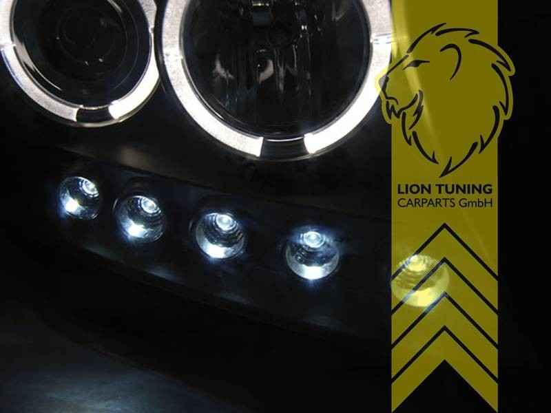 LTG Pair LED Halo DRL Headlights Toyota Land Cruiser FJ200 J20 Black EXPORT ONLY