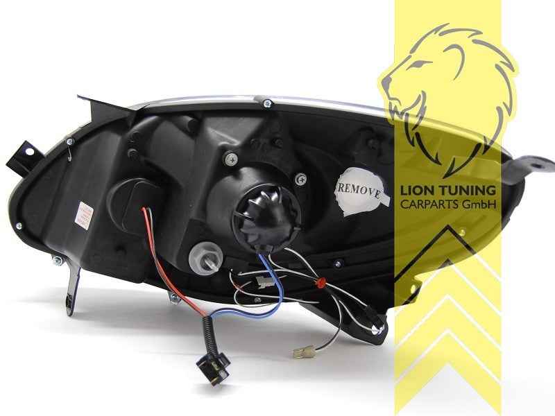 LTG Pair LED DRL Lightbar Headlights Audi A4 B7 8E 04-08 Sedan Avant black LHD