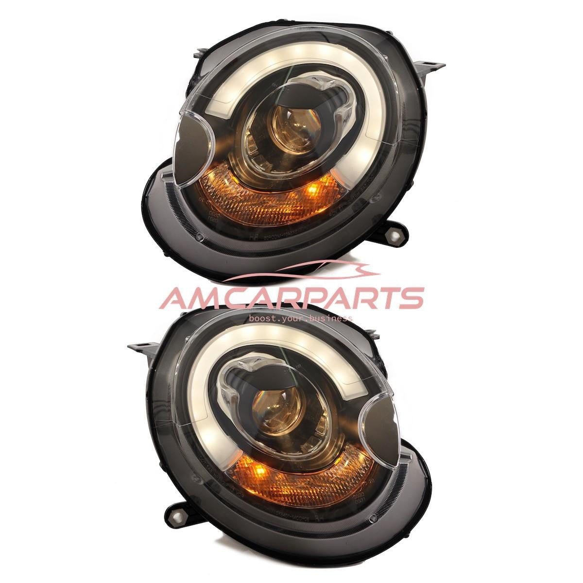 AMCP Pair LED Halo Headlights MINI R56 Hatchback 06-10 LHD