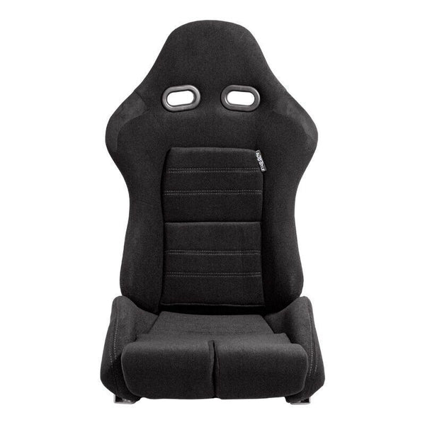 AUTOSTYLE BS5 x2 (Pair) Universal Sports Bucket Seats Black & Grey slide runners