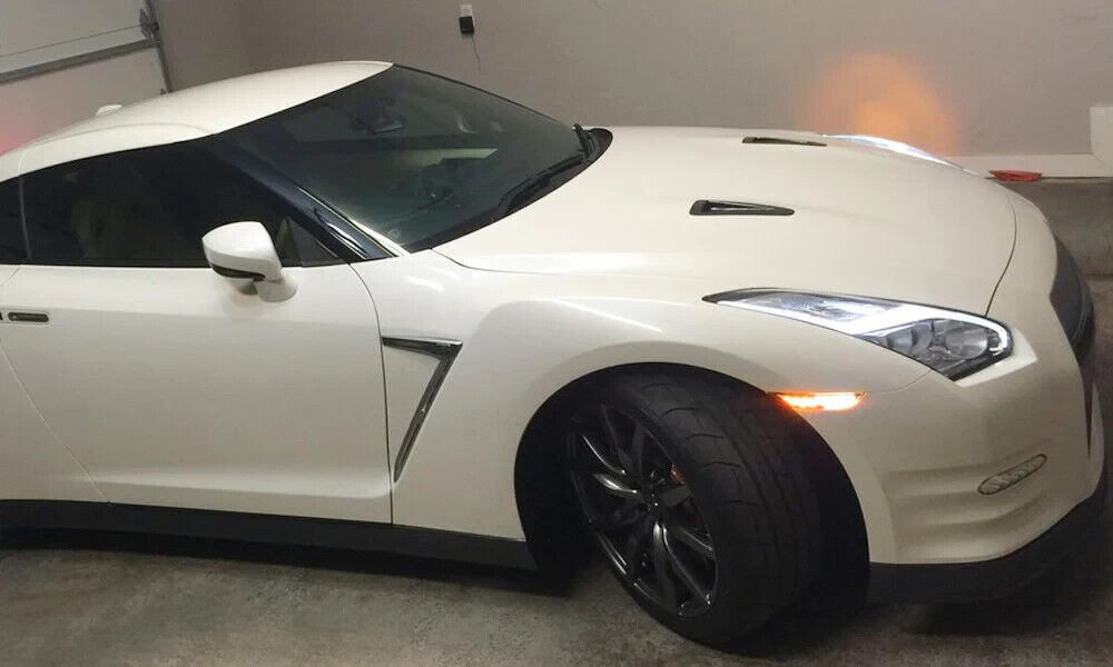 07-22 GT-R GTR Smoke LED DRL JDM 3D Wide Front Bumper Indicator Light Marker Kit