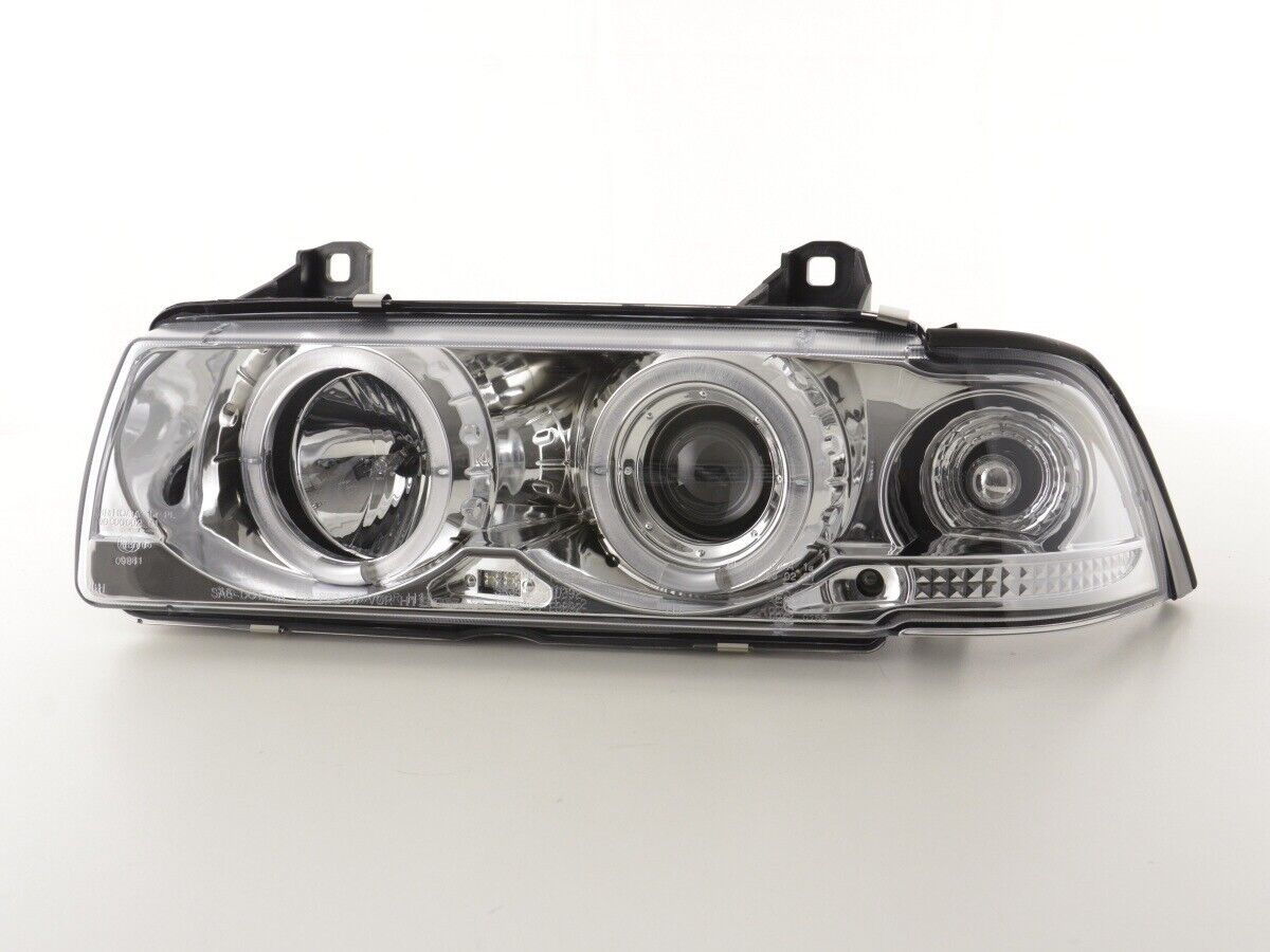FK LED DRL Headlights Halo Ring BMW 3-Series E36 Coupe Cabrio 92-98 chrome LHD