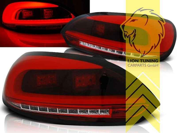 LT Pair LED DRL Lightbar Rear Tail Lights VW Scirocco 3 137 138 08-14 red LHD