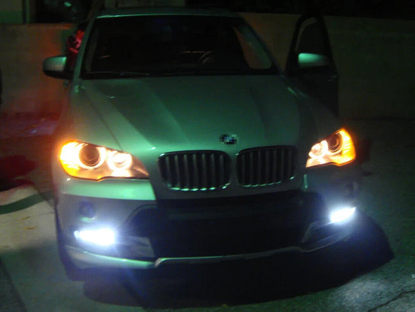 Xenon White 07-10 BMW X5 E70 Pre LCI 18W LED DRL Front Bumper Lights Marker Kit