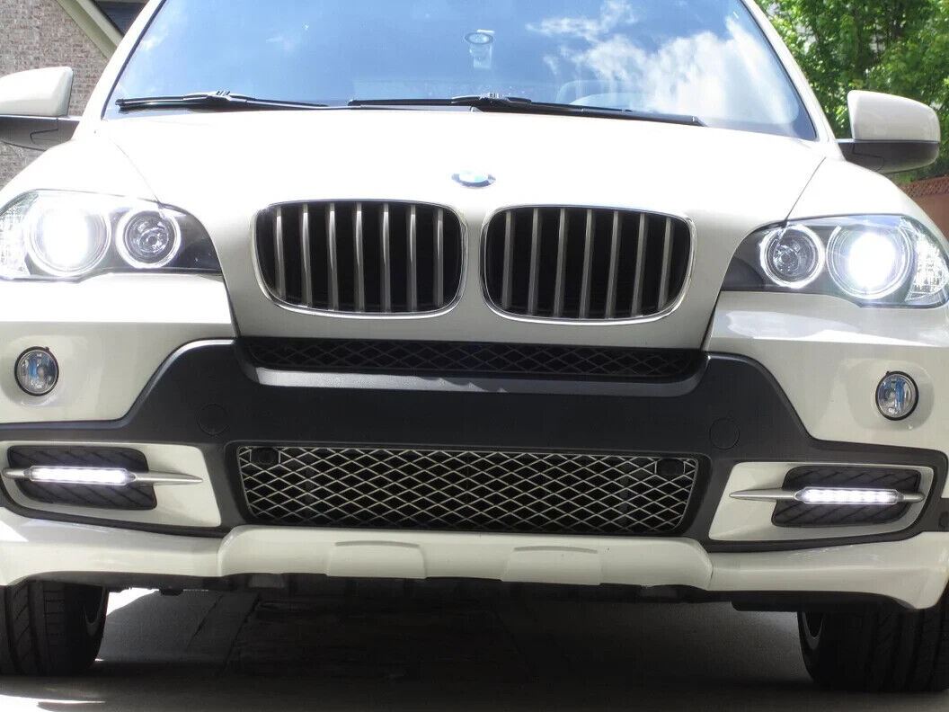 Xenon White 07-10 BMW X5 E70 Pre LCI 18W LED DRL Front Bumper Lights Marker Kit