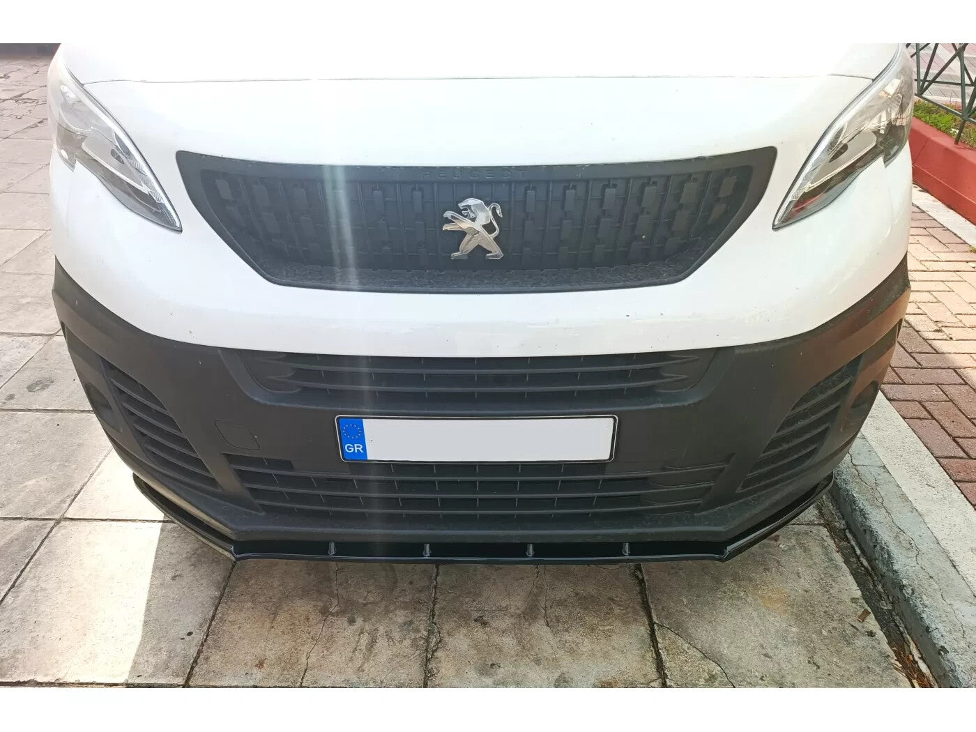Motordrome Front Bumper Lower Splitter Peugeot Traveller Mk3 2016+ Gloss Black