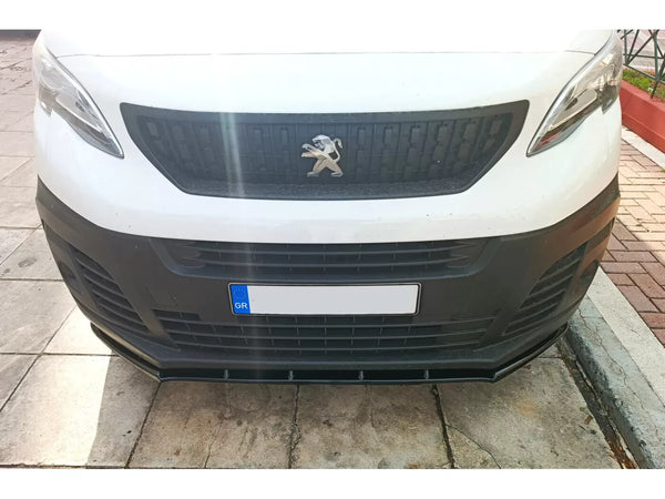 Motordrome Front Bumper Lower Splitter Peugeot Traveller Mk3 2016+ Gloss Black