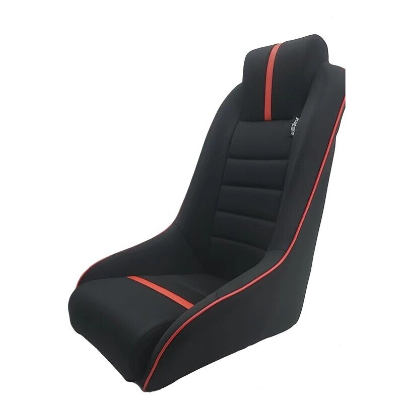 AS x1 Univ Classic RS Black Red Car Kit Fixed Back Bucket Seat + slides