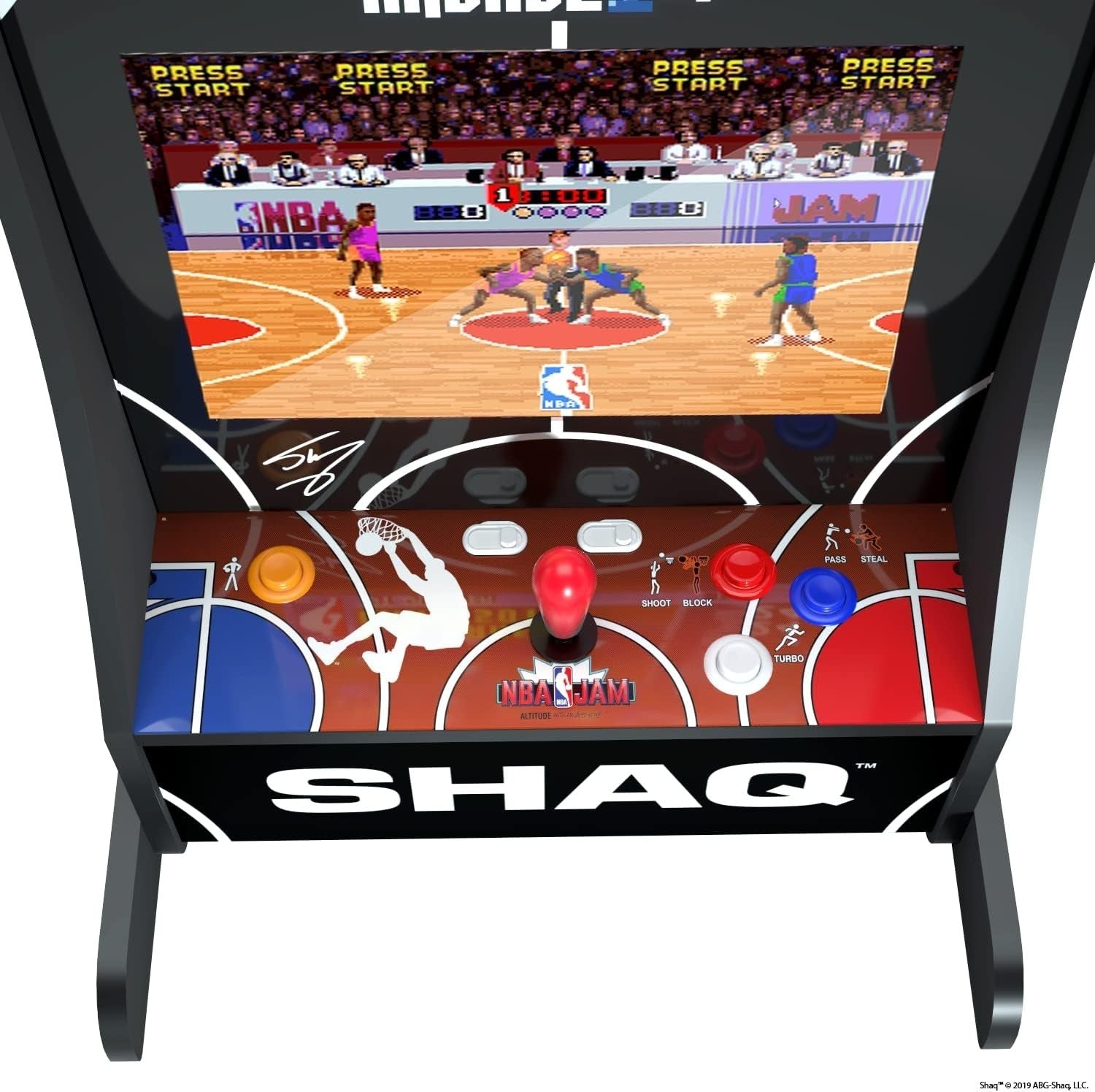 UK Arcade1Up Partycade NBA Jam Shaq Edition Arcade Machine 17" LCD 3 Games