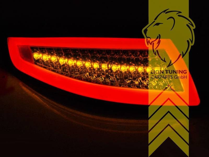 LTG Pair LED Lightbar Rear Lights Lamps Porsche 911 997 04-08 black smoke LHD