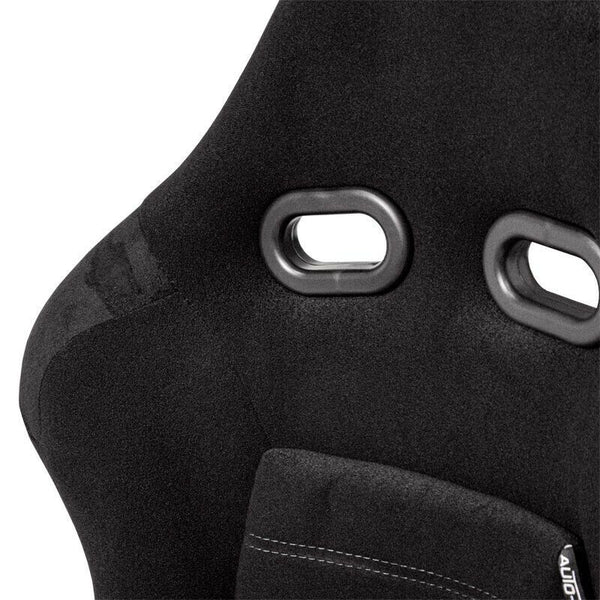 AUTOSTYLE BS5 x2 (Pair) Universal Sports Bucket Seats Black & Grey slide runners
